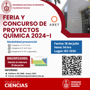 [18 de Julio] Feria de Experimentos y Concurso de Proyectos de Química 2024-1
