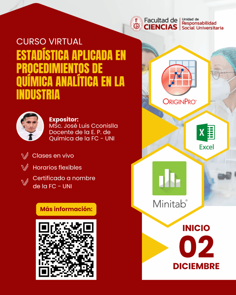 Curso: Estadística aplicada en procedimientos de química analítica en la industria